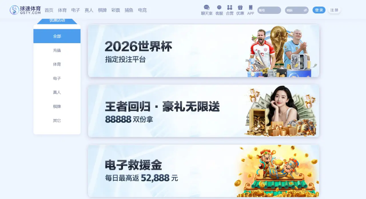 球速体育优惠活动都有哪些类型